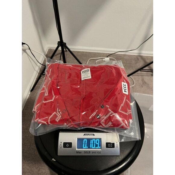 PINK Victoria's Secret Nebraska Corn Huskers Thermal One Piece Pajama Small Red - Picture 10 of 10